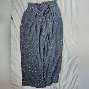 Zara ankle length polka dot wide trouser